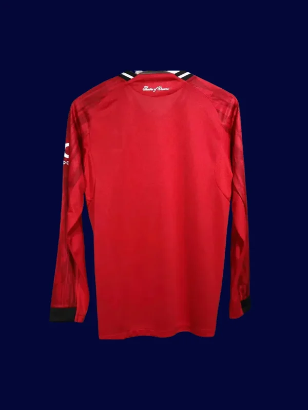 ManU 25/26 Home Red Long Sleeve Player Back, breathable rear, match cut