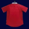 Manchester United Home Red Retro Jersey 1999C - kfcool.com back view of home red retro jersey (1999) showing stitched back and number panel.