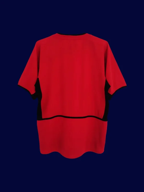 back view of home retro jersey (02/04) showing number-ready panel and stitched seams.