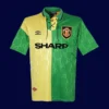 front view of Manchester United retro jersey (92/94) in classic red design.