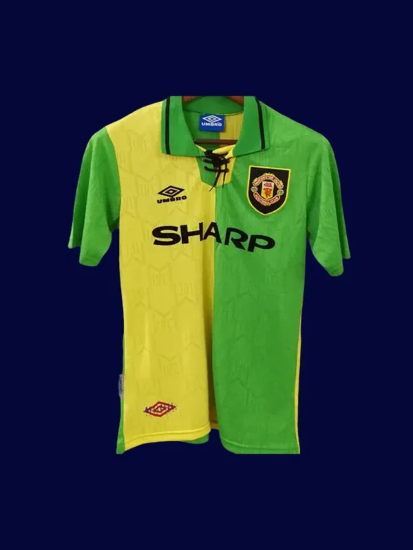 front view of Manchester United retro jersey (92/94) in classic red design.