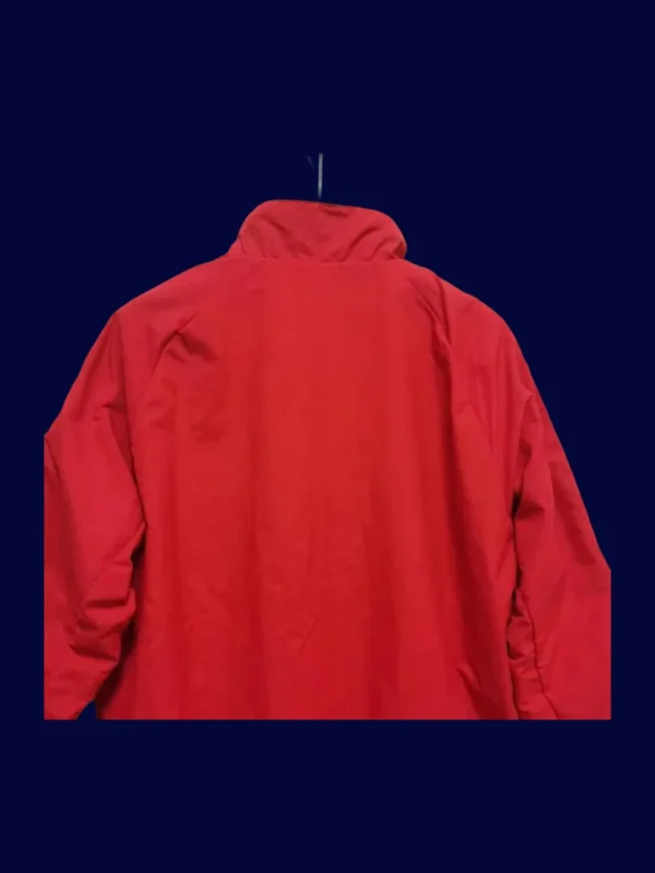 back view of reversible windbreaker (2025) showing reverse plain side and tidy seams.