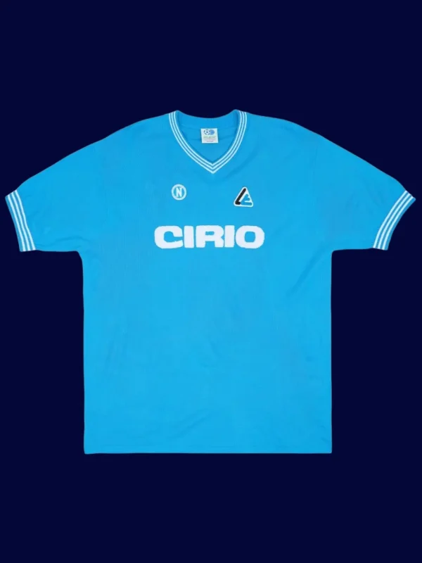 Maradona 10 Napoli Home Blue Retro Shirt 8485A - kfcool.com Maradona Napoli home blue retro shirt front 84/85, high-quality breathable fan gear.