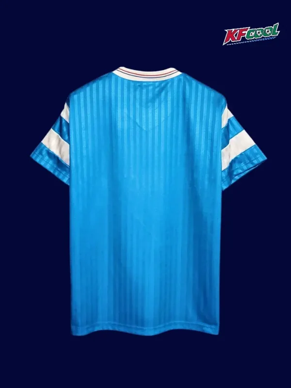 Marseille Away Classic Retro Jersey 1990B - kfcool.com Marseille away classic retro jersey 1990 back view