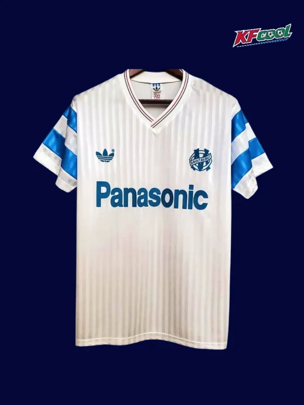 Marseille home classic retro jersey 1990 front view