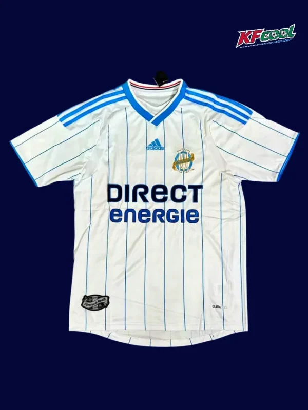 Marseille Home Classic Retro Jersey 200910A - KFCool – Football Jerseys & Soccer Kits Store Marseille home classic retro jersey 2009/10 front white blue modern design