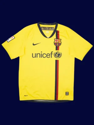 Messi #10 Barcelona Away Yellow Retro Jersey 08/09
