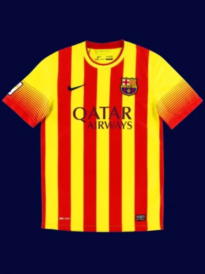 Messi #10 Barcelona Away Yellow Retro Jersey 13/14