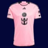 Messi Inter Miami home pink player jersey front 2025, high-quality breathable fan gear.