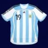 Messi Argentina home retro jersey front WC 2006, high-quality breathable fan classic.