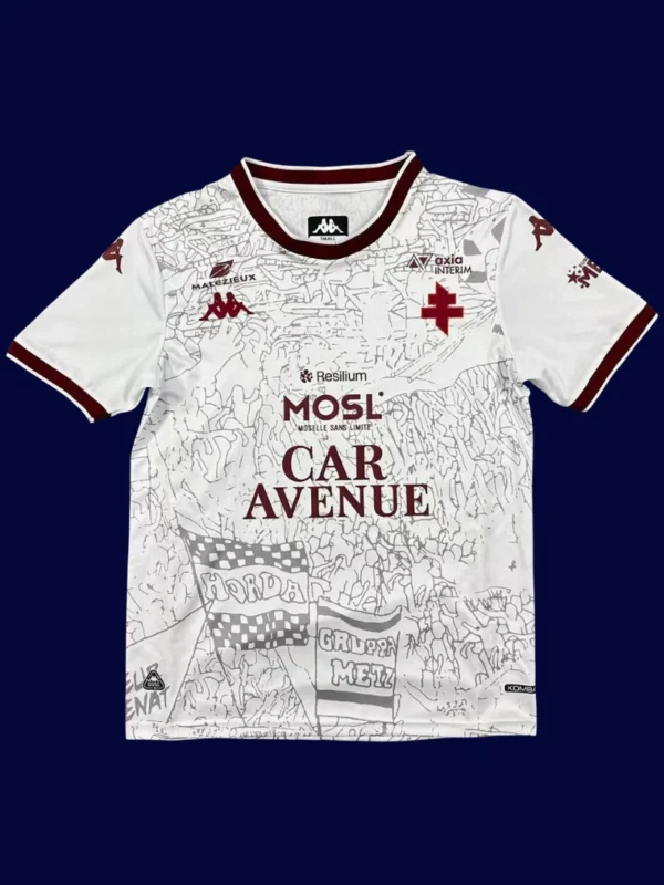 Metz Away Jersey 25/26 Fans Version front high‑quality breathable lightweight football shirt