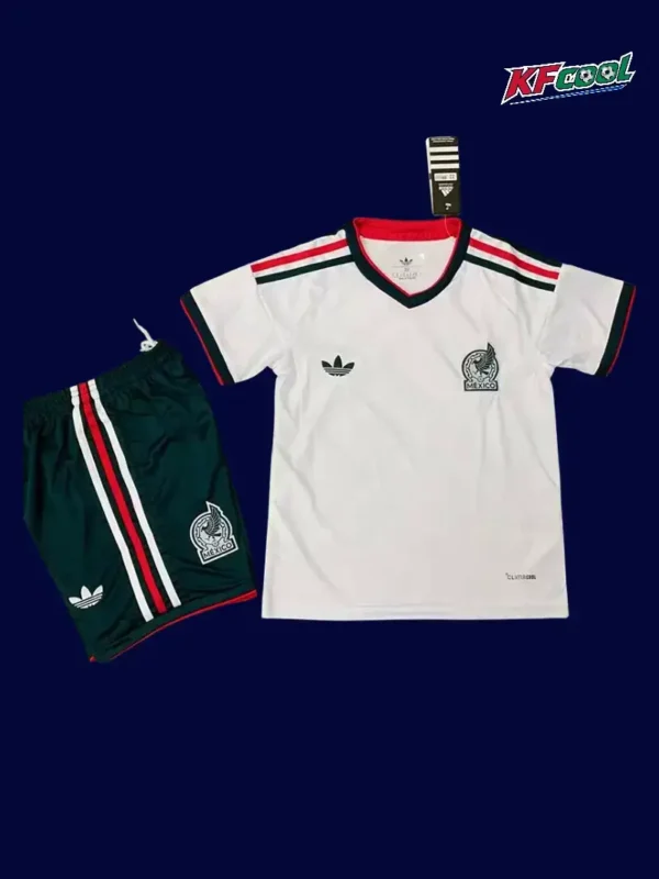 Mexico away white kids kit 26/27 fans front — youth alternate jersey