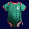 Mexico home green babysuit 26/27 front — infant crawl suit, soft fabric
