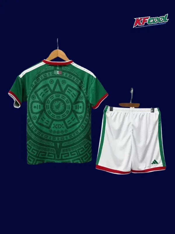 Mexico home green kids kit 26/27 back with name area