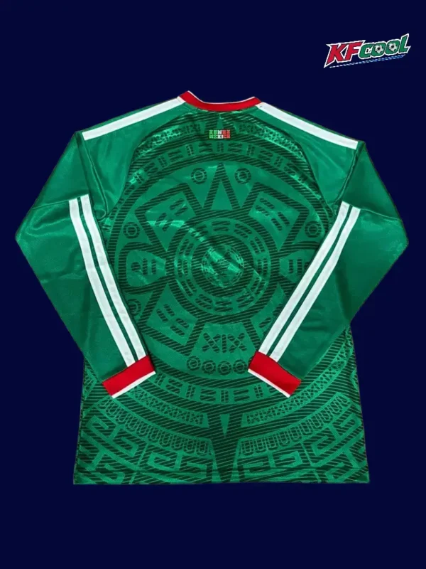 Mexico Home Green LS Jersey 2627 Fans Version2 - kfcool.com Mexico home green LS jersey 26/27 fans back with seam detail
