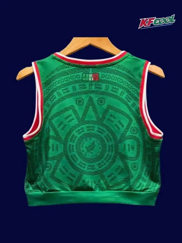 Mexico Home Green Women 2627 Yoga Vest2 - KFCool – Football Jerseys & Soccer Kits Store Mexico home green women 26/27 yoga vest back racer cut