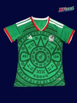 Mexico home green women’s jersey 26/27 fans front, tailored fit