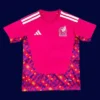 Mexico pink red goalkeeper jersey 26/27 fans front, padded elbows