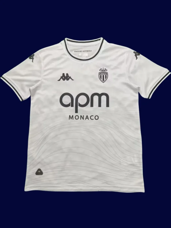 Monaco Away Jersey 25/26 Fans Version front high‑quality breathable lightweight shirt