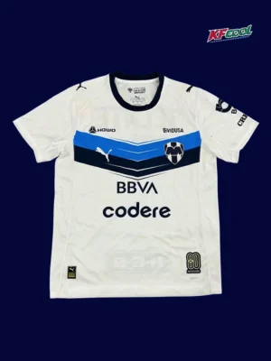 Monterrey Away Jersey 2526 Fans Version1 Monterrey away jersey 25/26 fans version front white navy design