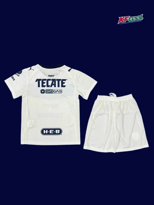 Monterrey Away Kids kits 2526B - KFCool – Football Jerseys & Soccer Kits Store Monterrey away kids kits 25/26 back view
