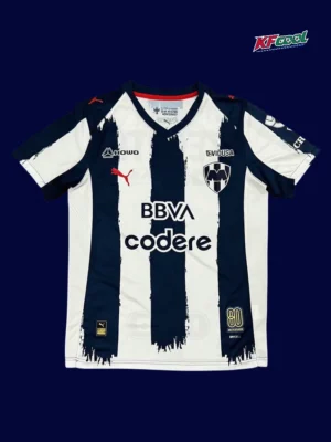 Monterrey Home Jersey 2526 Fans Version1 Monterrey home jersey 25/26 fans version front navy white stripes