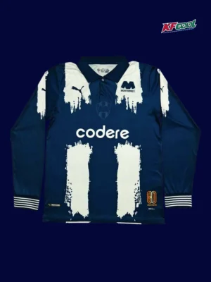 Monterrey World Cup Home LS Jersey 2526 Fans Version1 Monterrey World Cup home LS jersey 25/26 fans version front navy white stripes