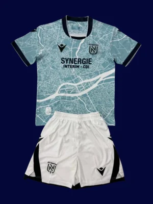 Nantes Away Kids kits 25/26 front lightweight breathable junior football shirt