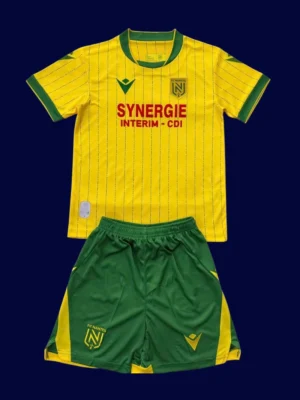 Nantes Home Kids kits 25/26 front lightweight breathable junior football shirt