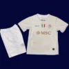 Napoli Away Kids Kits 25/26 front with away palette and mini crest.