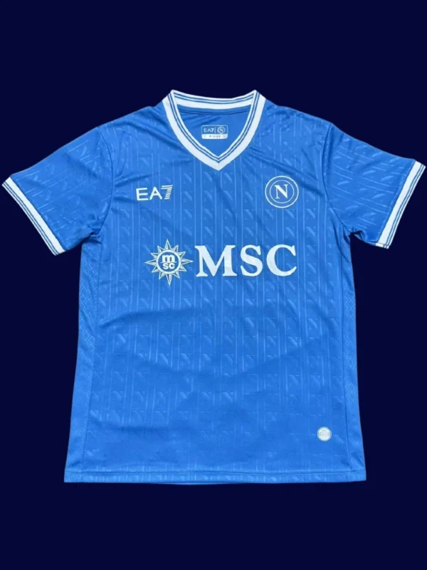 Napoli Home Jersey 25/26 Fans Version front with classic sky-blue design and crest.
