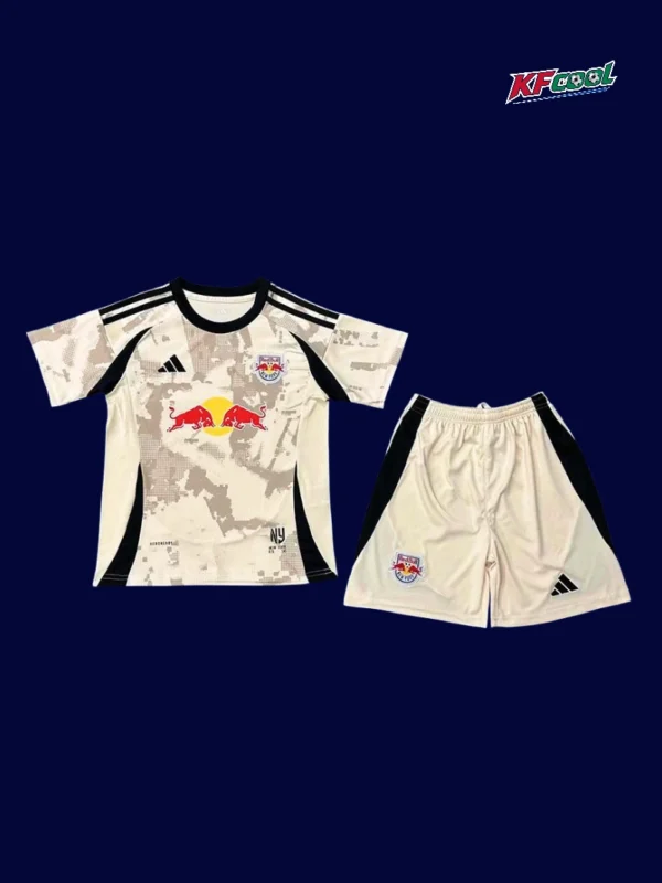 New York Red Bull Away Kids kits 2526A - kfcool.com New York Red Bull away kids kits 25/26 front white red blue design