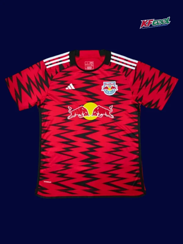 New York Red Bull Home Jersey 2526 Fans Version1 - KFCool – Football Jerseys & Soccer Kits Store New York Red Bull home jersey 25/26 fans version front red blue stripes