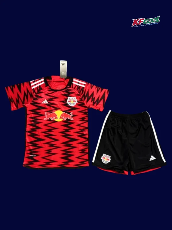 New York Red Bull Home Kids kits 2526A - kfcool.com New York Red Bull home kids kits 25/26 front red blue stripes
