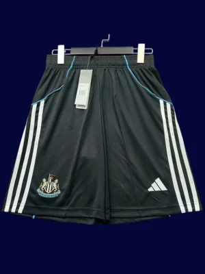 Newcastle United Home Black Shorts Pants 2526 Newcastle United Home Black Shorts Pants 25/26 front lightweight breathable football shorts