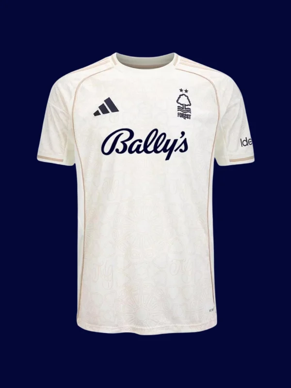 Nottingham Forest Away Jersey 2526 Fans Version1 - kfcool.com Nottingham Forest Away Jersey 25/26 Fans Version front with away colorway and badge.