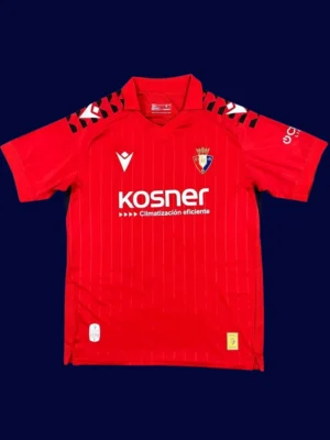 Osasuna Home Jersey 25/26 Fans Version front with club crest and classic design.