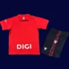Osasuna Home Jersey Kids kits 2526B - KFCool – Football Jerseys & Soccer Kits Store Osasuna Home Kids Kits 25/26 back with printed number panel for kids.