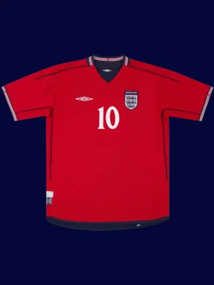 Owen #10 England Away Red Retro Shirt 02/04