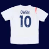 Owen 10 England Home White Retro Shirt 0507B - kfcool.com Owen England home white retro shirt back 05/07 with #10, high-quality breathable design.