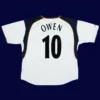 Owen 10 Liverpool Away White Retro Shirt 0103B - KFCool – Football Jerseys & Soccer Kits Store Owen Liverpool away white retro shirt back 01/03 with #10, high-quality breathable design.