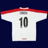 Owen Liverpool away white retro shirt back 98/99 with #10, high-quality breathable design.
