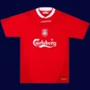 Owen Liverpool home red retro shirt front 02/04, high-quality breathable fan gear.
