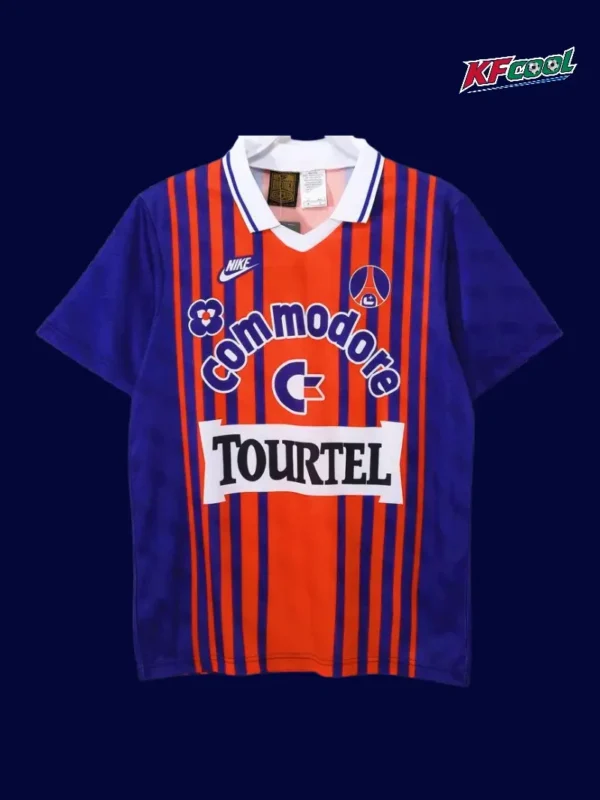 PSG home classic retro jersey 1993/94 front navy red vintage design