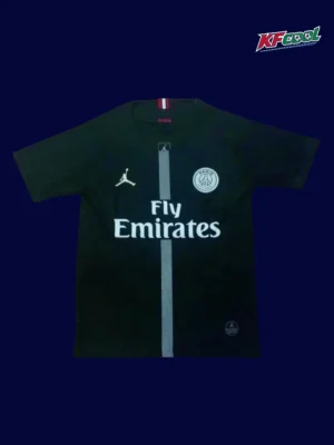 PSG Jordan Black Retro Jersey 201819A PSG Jordan black retro jersey 2018/19 front sleek black design