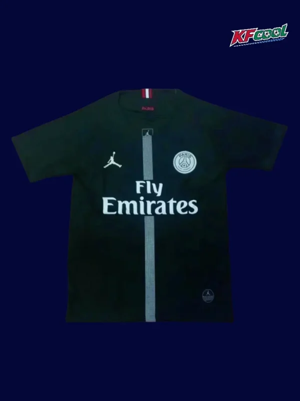 PSG Jordan black retro jersey 2018/19 front sleek black design