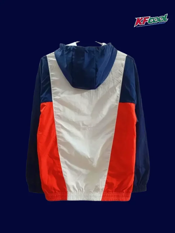 PSG 25/26 Jordan white orange windbreaker back view