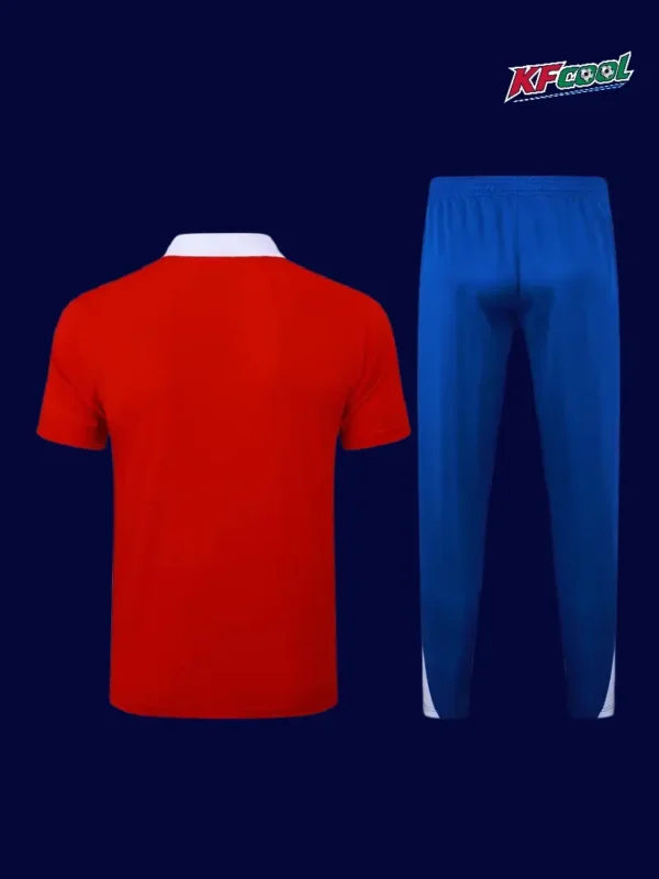 PSG Red Polo Tracksuit 2526 Fans Version2 - kfcool.com PSG 25/26 red polo tracksuit back view