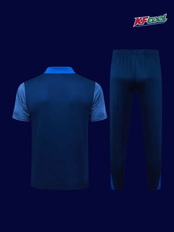 PSG Royal blue Polo Tracksuit 2526 Fans Version2 - kfcool.com PSG 25/26 royal blue polo tracksuit back view