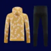 PSG Yellow Hoodie Tracksuit 2526 Fans Version2 - kfcool.com PSG 25/26 yellow hoodie tracksuit back view